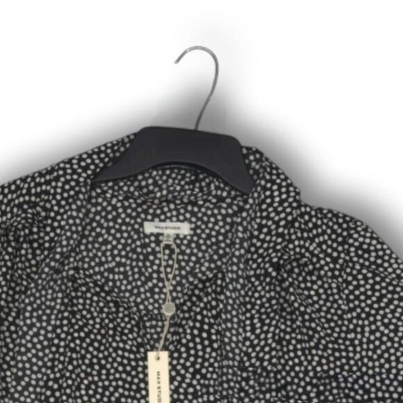 NWT Max Studio Women's Polka Dot Blouse - Picture 4 of 8